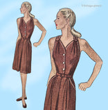 McCall 6393: 1940s Rare Misses Sun Dress & Topper 32B Vintage Sewing Pattern