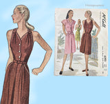 McCall 6393: 1940s Rare Misses Sun Dress & Topper 32B Vintage Sewing Pattern