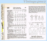 1960s Vintage McCalls Sewing Pattern 6461 Uncut Helen Lee Girls Top & Pants Sz 3