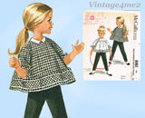1960s Vintage McCalls Sewing Pattern 6461 Uncut Helen Lee Girls Top & Pants Sz 3