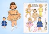 1960s Vintage McCalls Pattern 6465 Darling Chatty Cathy 19-20 Inch Doll Clothes