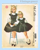 1960s Vintage McCalls Sewing Pattern 6499 Uncut Helen Lee Girls Dress Size 8