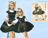 1960s Vintage McCalls Sewing Pattern 6499 Uncut Helen Lee Girls Dress Size 8
