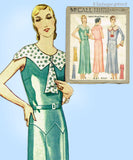 McCall 6503: 1930s Uncut Misses Day Dress Size 36 Bust Vintage Sewing Pattern