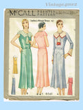 McCall 6503: 1930s Uncut Misses Day Dress Size 36 Bust Vintage Sewing Pattern