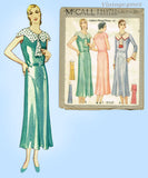 McCall 6503: 1930s Uncut Misses Day Dress Size 36 Bust Vintage Sewing Pattern