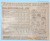 1940s Vintage McCall Sewing Pattern 6521 Cute Toddler Girls Sun Dress Size 2