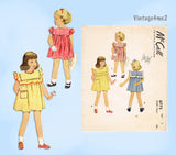 McCall's 6775: 1940s Cute Baby Girls Dress Size 2 Vintage Sewing Pattern