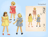 McCall's 6775: 1940s Cute Baby Girls Dress Size 2 Vintage Sewing Pattern