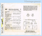 1960s Vintage McCalls Sewing Pattern 6897 Darlin Helen Lee Girls Party Dress Sz 3