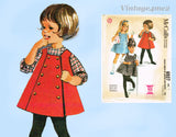 1960s Vintage McCalls Sewing Pattern 6937 Cute Helen Lee Girls Jumper Dress Sz6