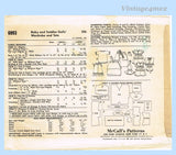 1960s Vintage McCalls Sewing Pattern 6993 Cute 8-10 Inch Baby Pebbles Doll Clothes