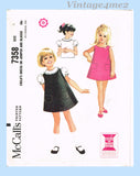 1960s Vintage McCalls Sewing Pattern 7358 Cute Helen Lee Baby Girls Dress Size 2