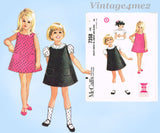1960s Vintage McCalls Sewing Pattern 7358 Cute Helen Lee Baby Girls Dress Size 2