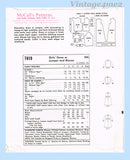 1960s Vintage McCalls Sewing Pattern 7410 Easy Girls High Waist Dress Sz 7