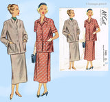 McCall 7423: 1940s Beautiful Misses Maternity Suit 34B Vintage Sewing Pattern UNCUT
