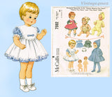 1960s Vintage McCalls Sewing Pattern 7592 12in Teenie Weenie Tiny Tears Doll Clothes