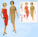 McCall's 7618: 1960s Easy Misses Two Piece Dress Sz 31.5 B Vintage Sewing Pattern