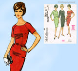 McCall's 7624: 1960s Easy Misses Proportional Dress Sz 34 B Vintage Sewing Pattern