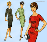 McCall's 7624: 1960s Easy Misses Proportional Dress Sz 34 B Vintage Sewing Pattern