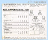 1940s Vintage McCall Sewing Pattern 7641 Baby Girls Pinafore Sun Dress Size 1