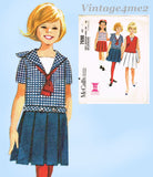 1960s Vintage McCalls Sewing Pattern 7690 Helen Lee Girls Sailor Suit Sz 8