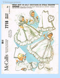 1960s Vintage McCall Sewing Pattern 7718 Old World Christening Dress Layette