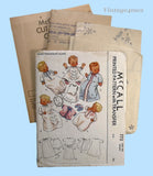 1940s Vintage McCall Sewing Pattern 773 Sweet Infants Embroidered Layette Set