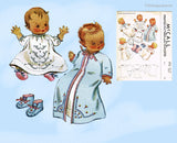 1940s Vintage McCall Sewing Pattern 773 Sweet Infants Embroidered Layette Set