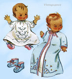 1940s Vintage McCall Sewing Pattern 773 Sweet Infants Embroidered Layette Set
