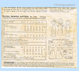 McCall 7734: 1940s Misses Active Sports Dress Sz 34 B Vintage Sewing Pattern