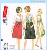 1960s Vintage McCalls Sewing Pattern 7861 Uncut 30in Minikin Display Doll Dresses