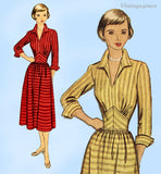 1940s Vintage McCall Sewing Pattern 7917 Junior Misses Dress Fitted Waist 29 B