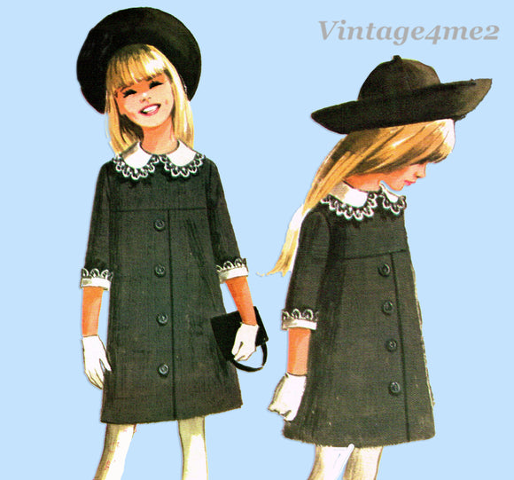1960s Vintage McCalls Sewing Pattern 7929 Sweet Designer Helen Lee Girls Dress