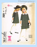 1960s Vintage McCalls Sewing Pattern 7929 Sweet Designer Helen Lee Girls Dress