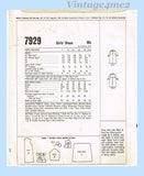 1960s Vintage McCalls Sewing Pattern 7929 Sweet Designer Helen Lee Girls Dress