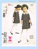 1960s Vintage McCalls Sewing Pattern 7929 Sweet Designer Helen Lee Girls Dress