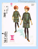 1960s Vintage McCalls Sewing Pattern 7949 Sweet Helen Lee Girls Dress Size 10