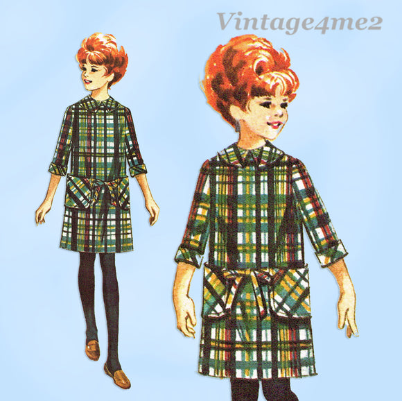1960s Vintage McCalls Sewing Pattern 7949 Sweet Helen Lee Girls Dress Size 10