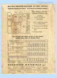 McCall Pattern 7681 Envelope Back