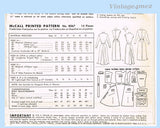 1950s Vintage McCall Sewing Pattern 8067 Chic Afternoon Dress Sz 34 B UNCUT