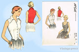 1950s Vintage McCalls Sewing Pattern 8132 Uncut Stylish Misses Top Sz 34 Bust