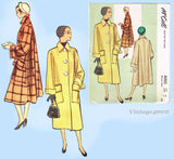 1950s Vintage McCall Sewing Pattern 8203 Chic Ladies Dress Coat  Sz 34 B UNCUT