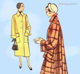 1950s Vintage McCall Sewing Pattern 8203 Chic Ladies Dress Coat  Sz 34 B UNCUT