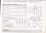1950s Vintage McCall Sewing Pattern 8232 Back Wrap Around Dress Sz 34 B UNCUT