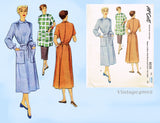 1950s Vintage McCall Sewing Pattern 8232 Back Wrap Around Dress Sz 34 B UNCUT