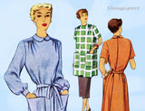 1950s Vintage McCall Sewing Pattern 8232 Back Wrap Around Dress Sz 34 B UNCUT