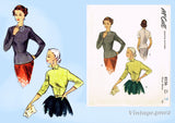 1950s Vintage McCalls Sewing Pattern 8236  High Fashion Blouse Uncut 34 B