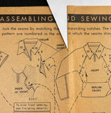 1930s Vintage McCall's Sewing Pattern 8262 Stylish Misses Peplum Blouse Sz 40 B