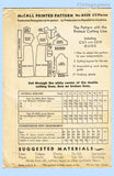 1930s Vintage McCall Sewing Pattern 8339 Uncut Womens Street Dress Sz 42 B